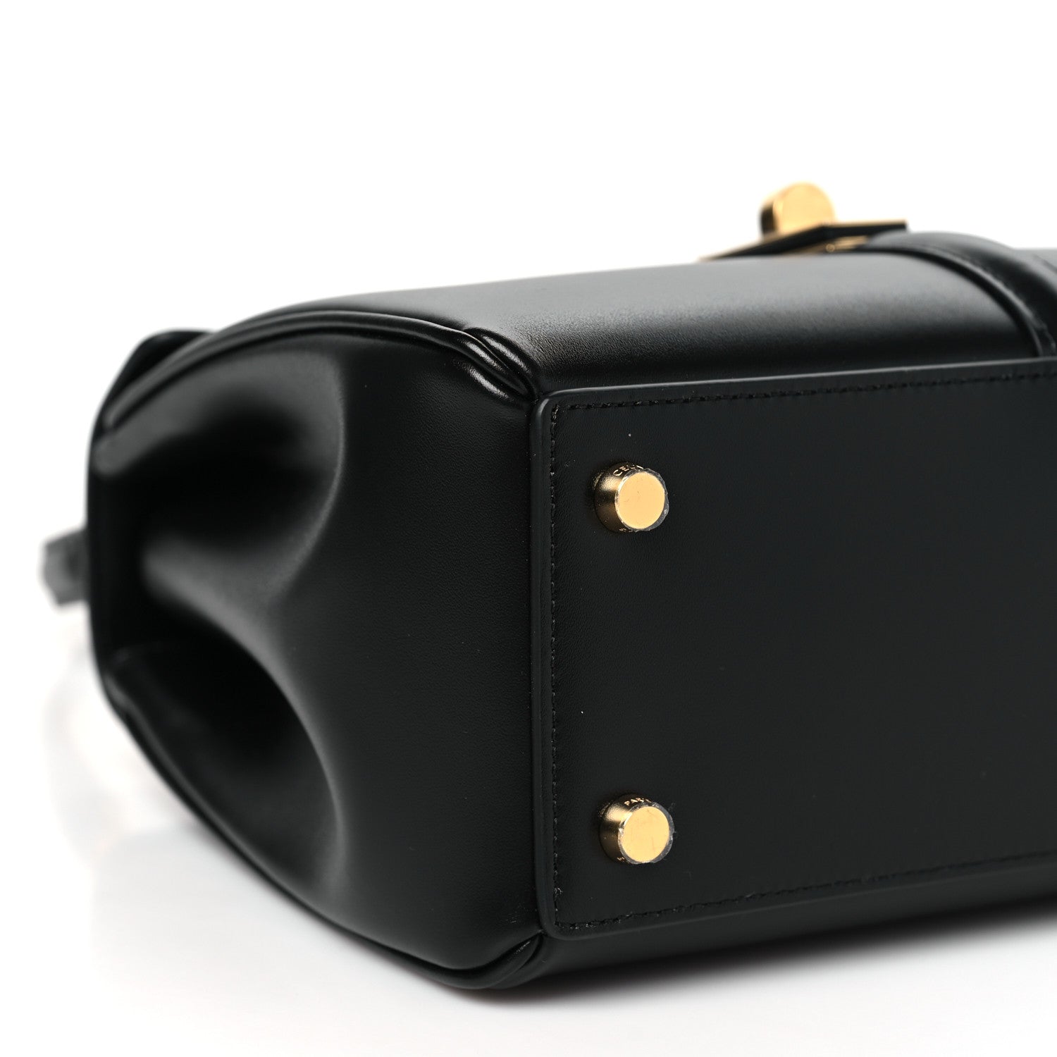 Celine Satinated Calfskin Small 16 Top Handle Bag Black 9 of 10