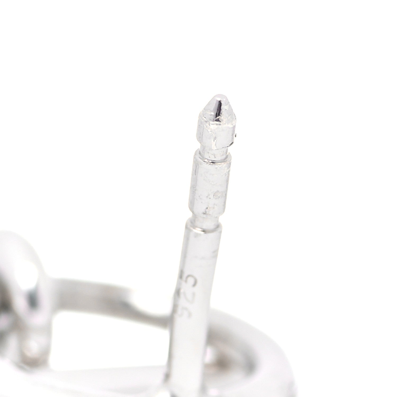 Hermes Sterling Silver MM Loop Earrings 3 of 8