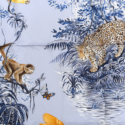 Hermes Silk Equateur Scarf 90 Bleu Jean Lavande 3 of 3