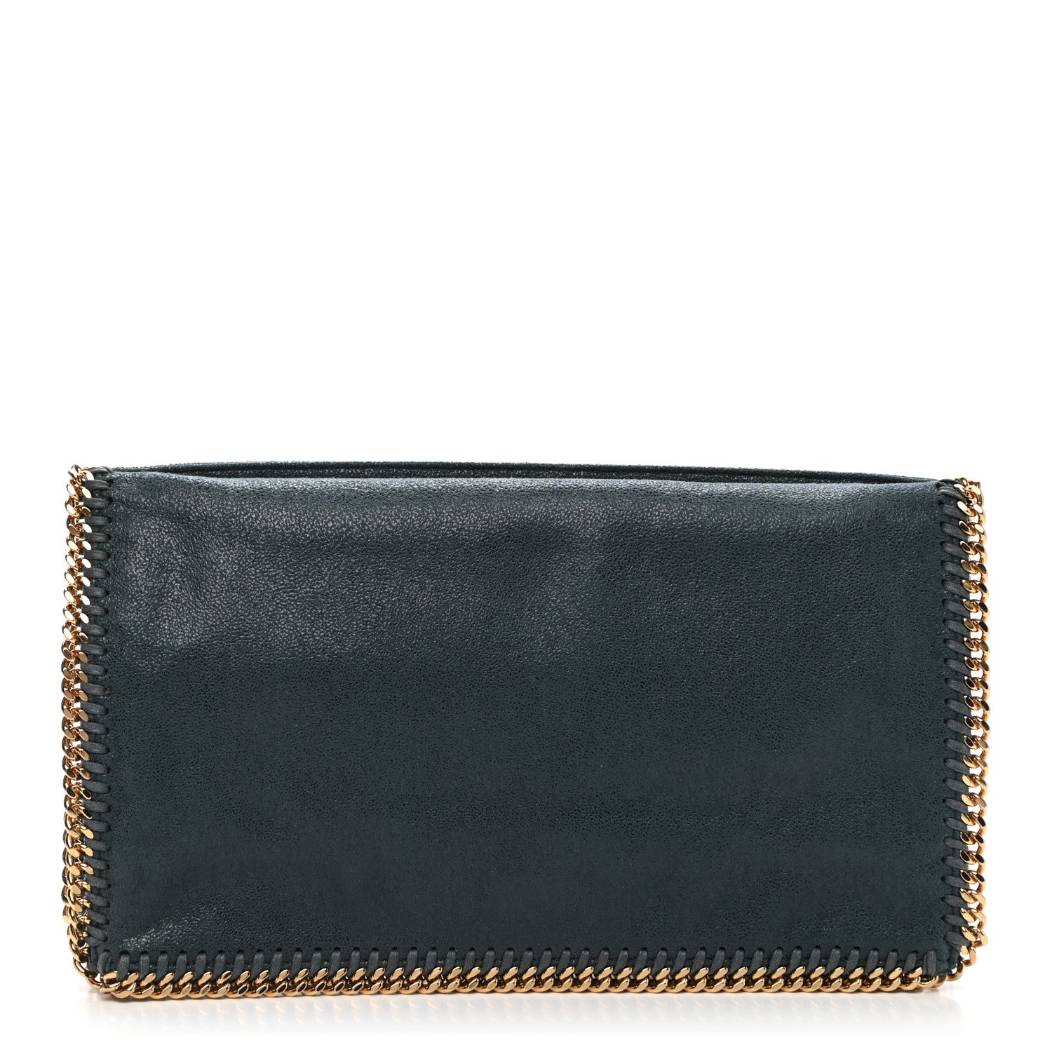 Stella McCartney Shaggy Deer Falabella Fold Over Clutch Dark Green 1 of 10