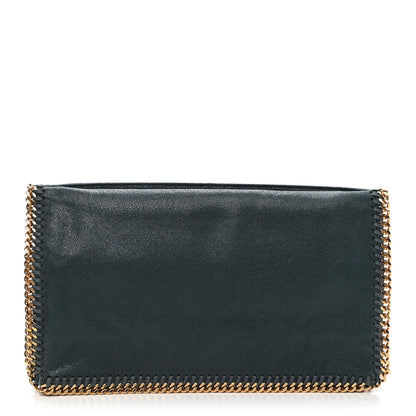 Stella McCartney Shaggy Deer Falabella Fold Over Clutch Dark Green 1 of 10