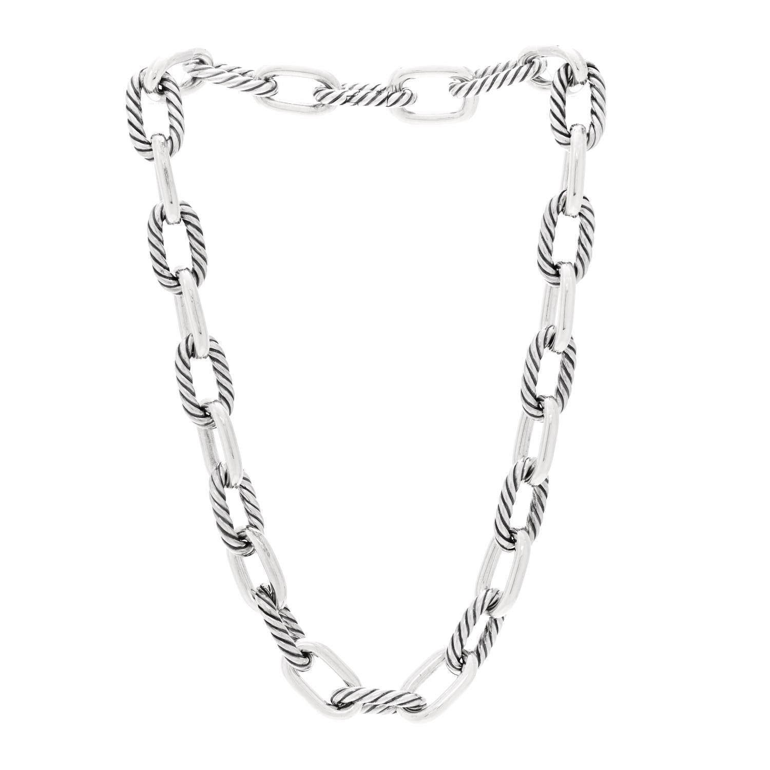 David Yurman Sterling Silver 14mm Madison Chain Necklace 3 of 5