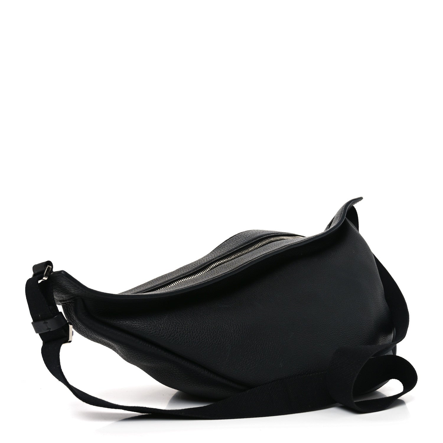 The Row Grained Calfskin Large Slouchy Banana Bag Black 3 of 10