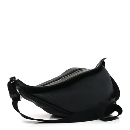 The Row Grained Calfskin Large Slouchy Banana Bag Black 3 of 10
