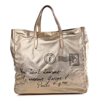 Saint Laurent Metallic Calfskin Y-Mail Tote Gold 1 of 15