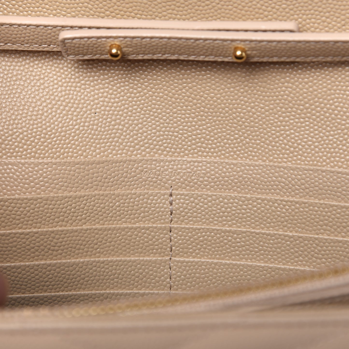 Grain De Poudre Matelasse Chevron Monogram Chain Wallet Dark Beige