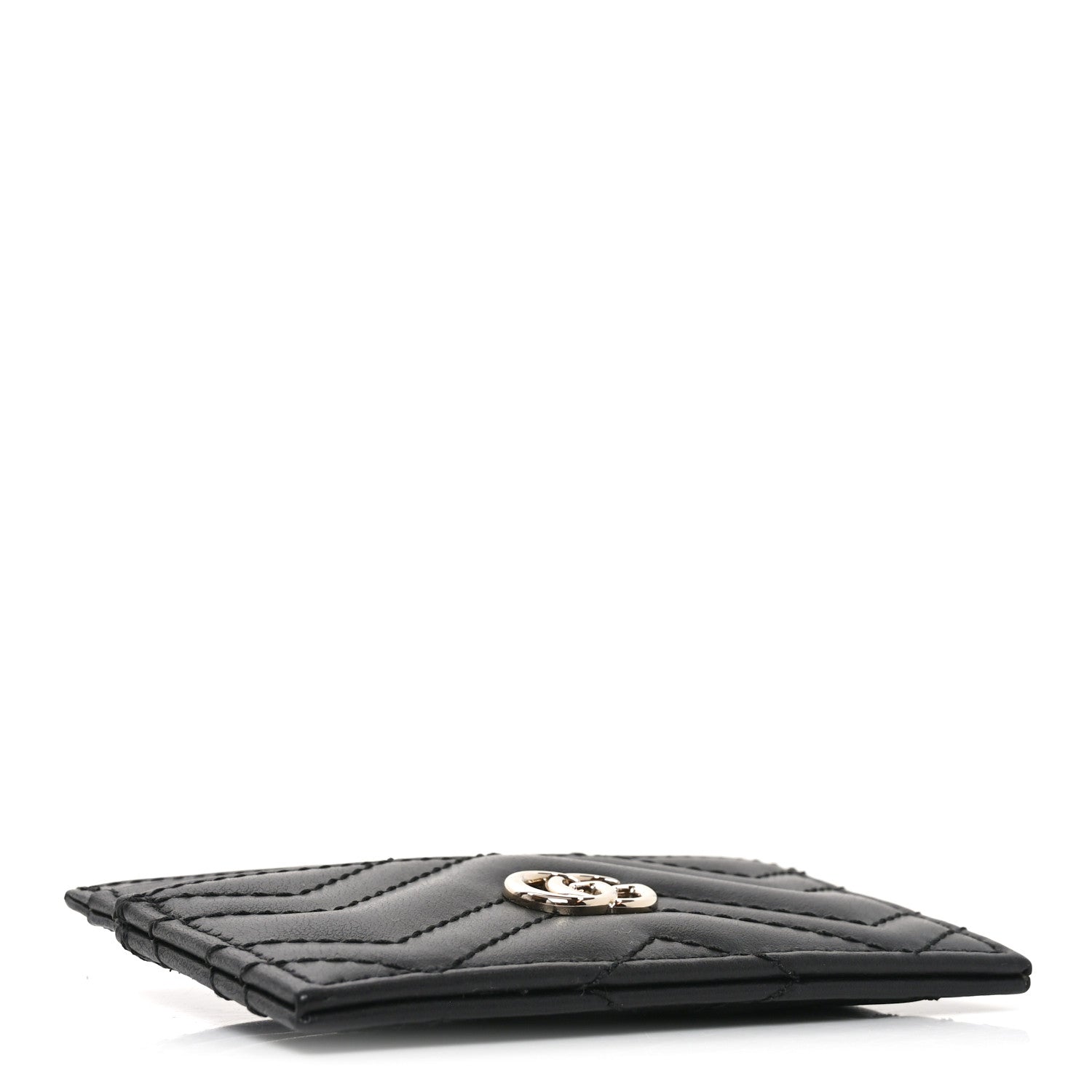 Gucci Calfskin Matelasse GG Marmont Card Holder Black 4 of 7