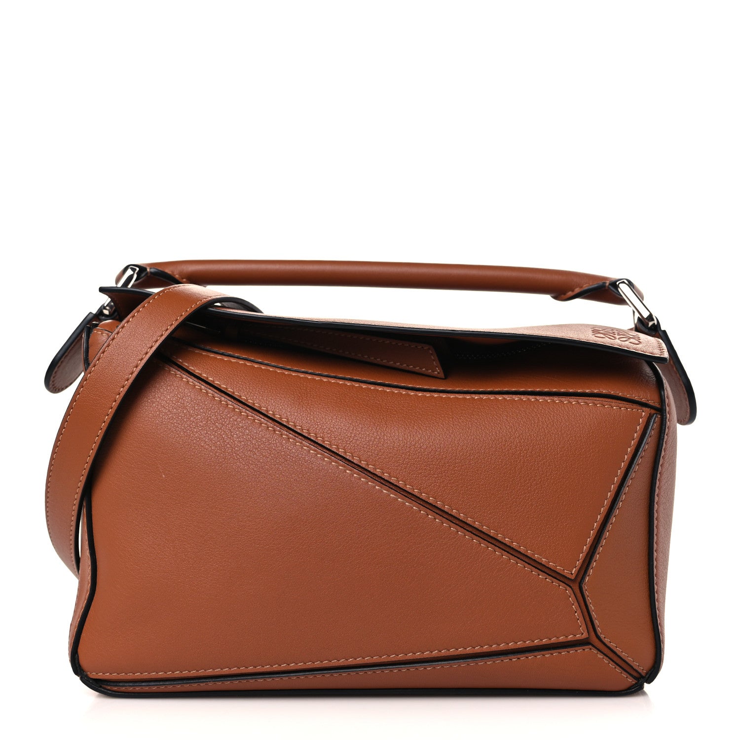 Loewe Calfskin Small Puzzle Bag Tan 1 of 8
