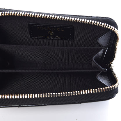 Chanel Shiny Lambskin Chevron Quilted Coin Purse So Black 5 of 8