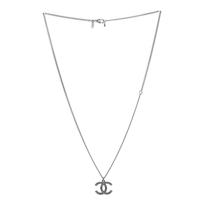 Chanel Crystal Timeless CC Necklace Ruthenium 3 of 4