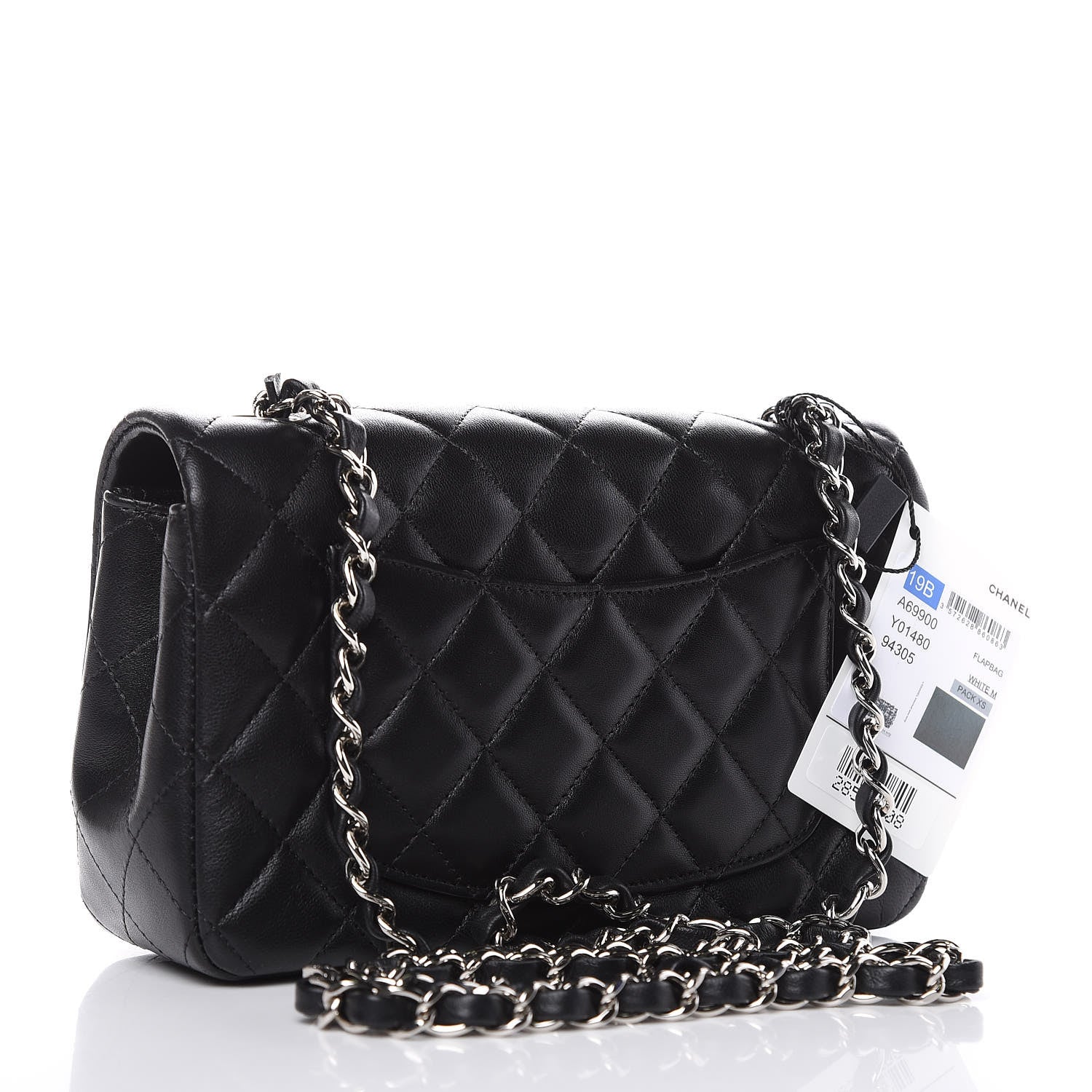 Chanel Lambskin Quilted Mini Rectangular Flap Black 3 of 10