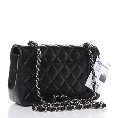 Chanel Lambskin Quilted Mini Rectangular Flap Black 3 of 10