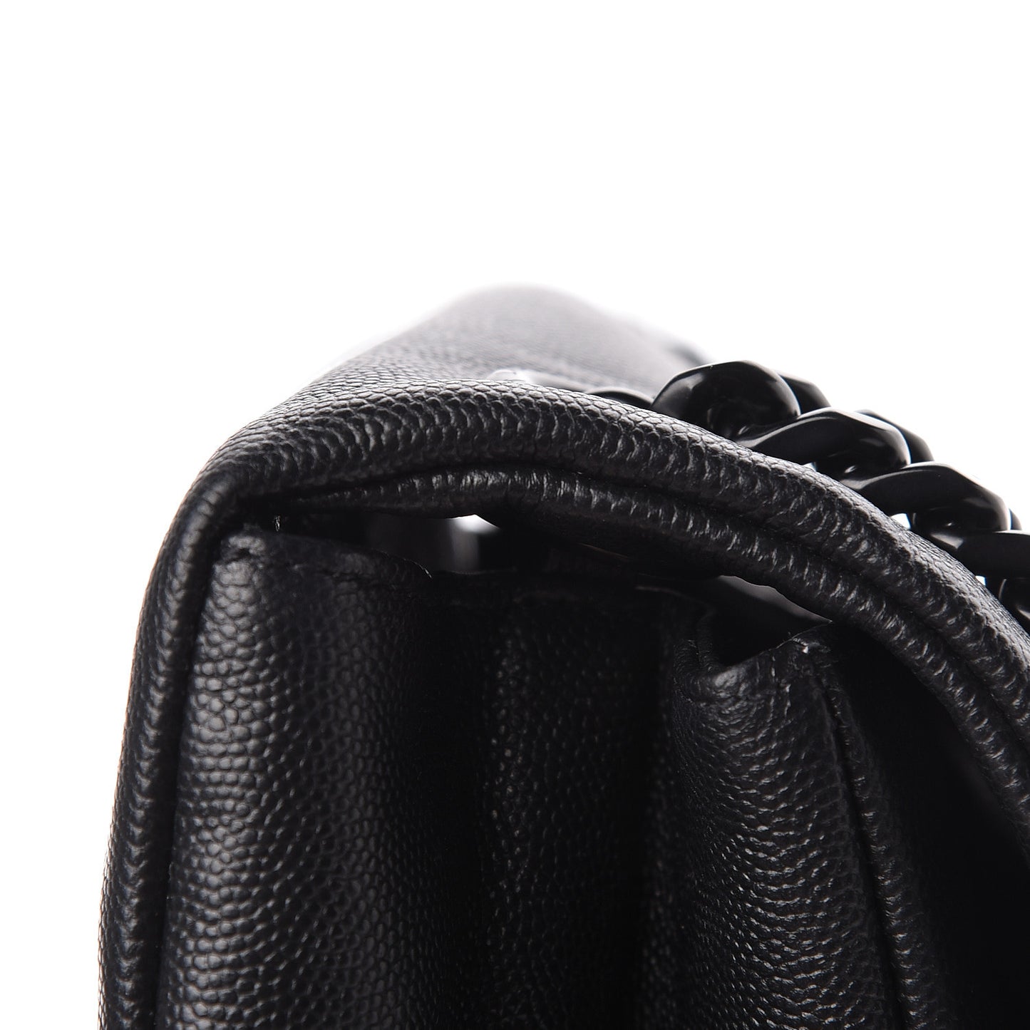 Grain De Poudre Medium West Hollywood Monogram Fold-Over Black