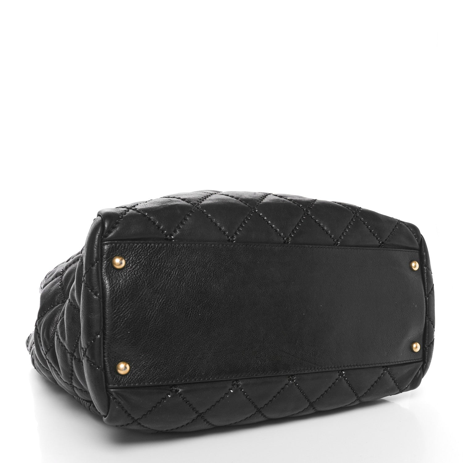 Chanel Calfskin Quilted Large Retro Chain Tote Black 4 of 10