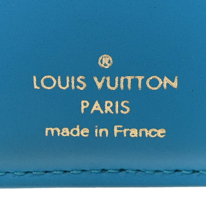Louis Vuitton Calfskin Nanogram Embossed Victorine Wallet Bleu 6 of 6