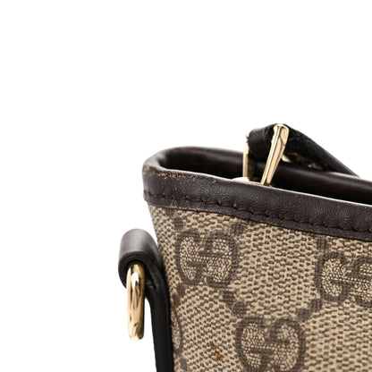 Gucci GG Supreme Monogram Medium Zippered Tote Dark Brown 12 of 20