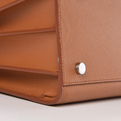 Saint Laurent Grained Calfskin Small Sac De Jour Saddle Brown 10 of 16