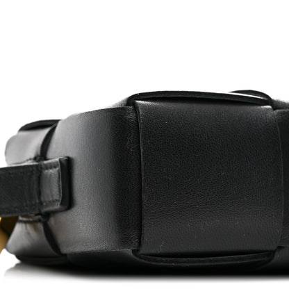 Bottega Veneta Lambskin Maxi Intreccio Cassette Phone Pouch Crossbody Bag Black 8 of 9