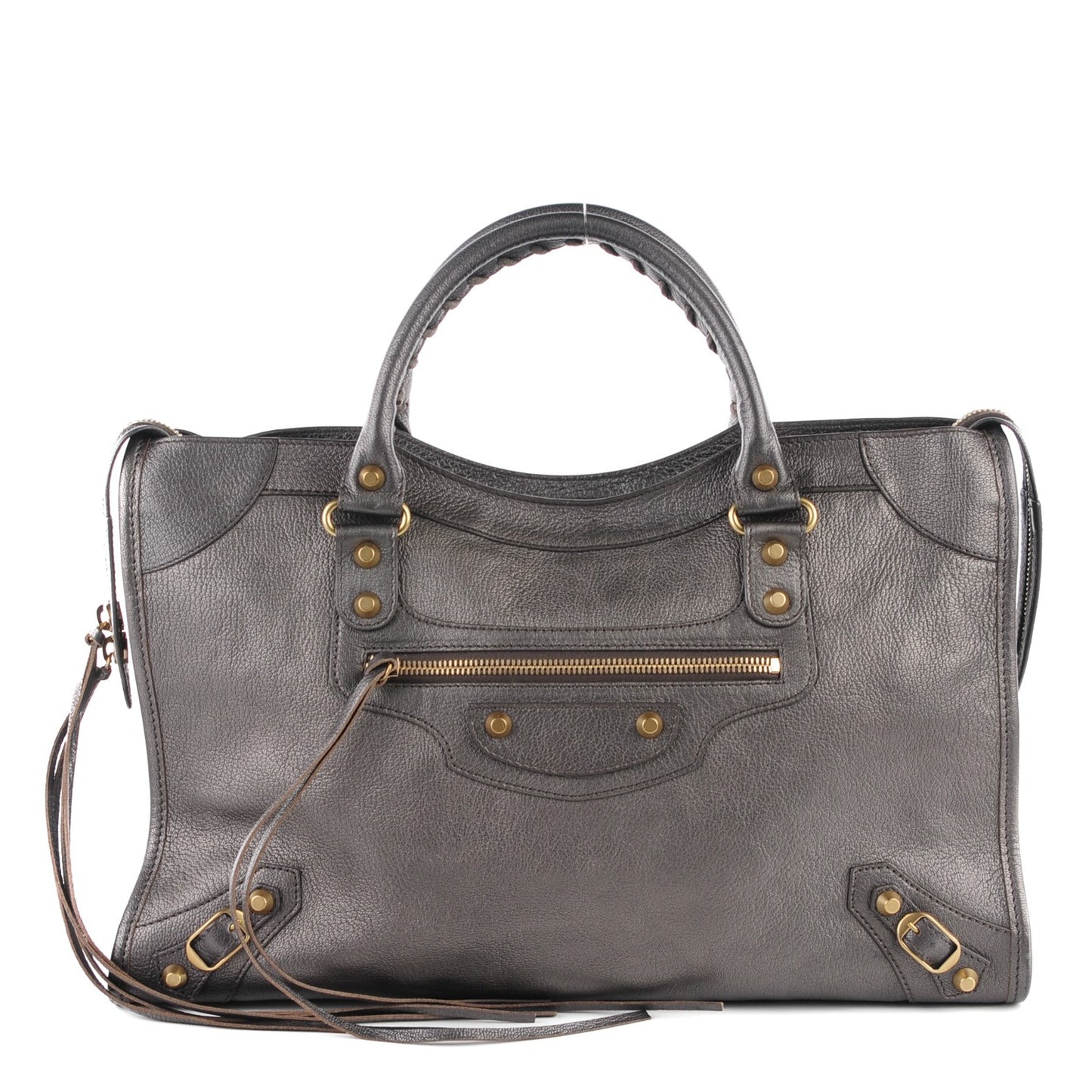 Pearlescent Goatskin Classic Gold Hardware City Bronze