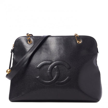 Chanel Caviar Large CC Shoulder Bag Black 1 of 9