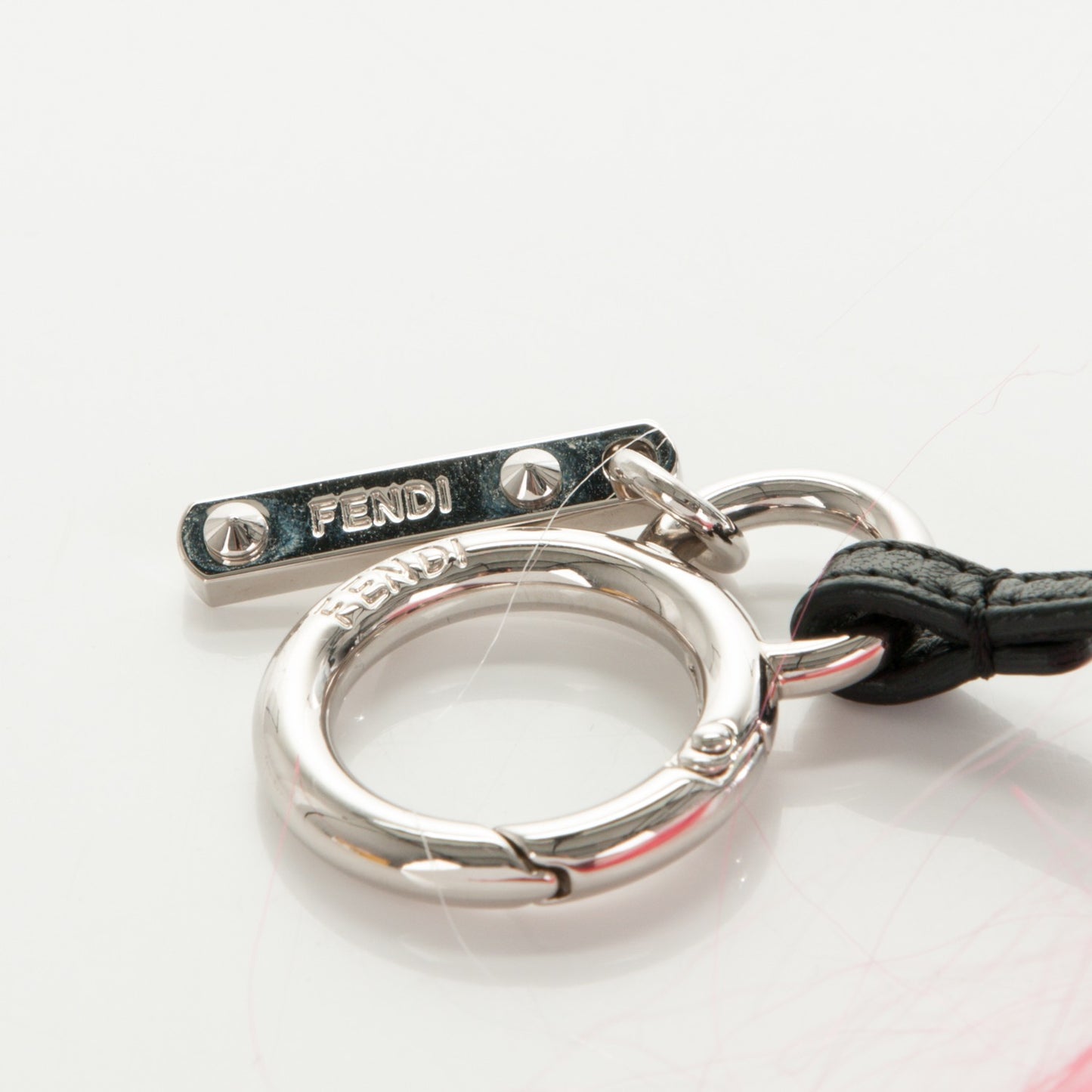 Mink Fox Goat Fur Mini Karlito Bag Charm Pink