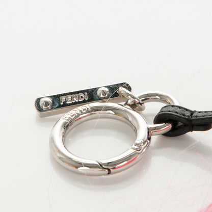 Fendi Mink Fox Goat Fur Mini Karlito Bag Charm Pink 3 of 4