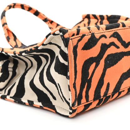 Marc Jacobs Cotton Canvas Zebra Tiger Print Medium The Traveler Tote Bag 9 of 12