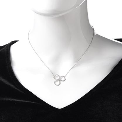 Tiffany Platinum Diamond Large Paper Flowers Pendant Necklace 2 of 6