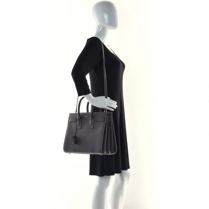 Saint Laurent Grained Calfskin Small Sac De Jour Fog 4 of 12