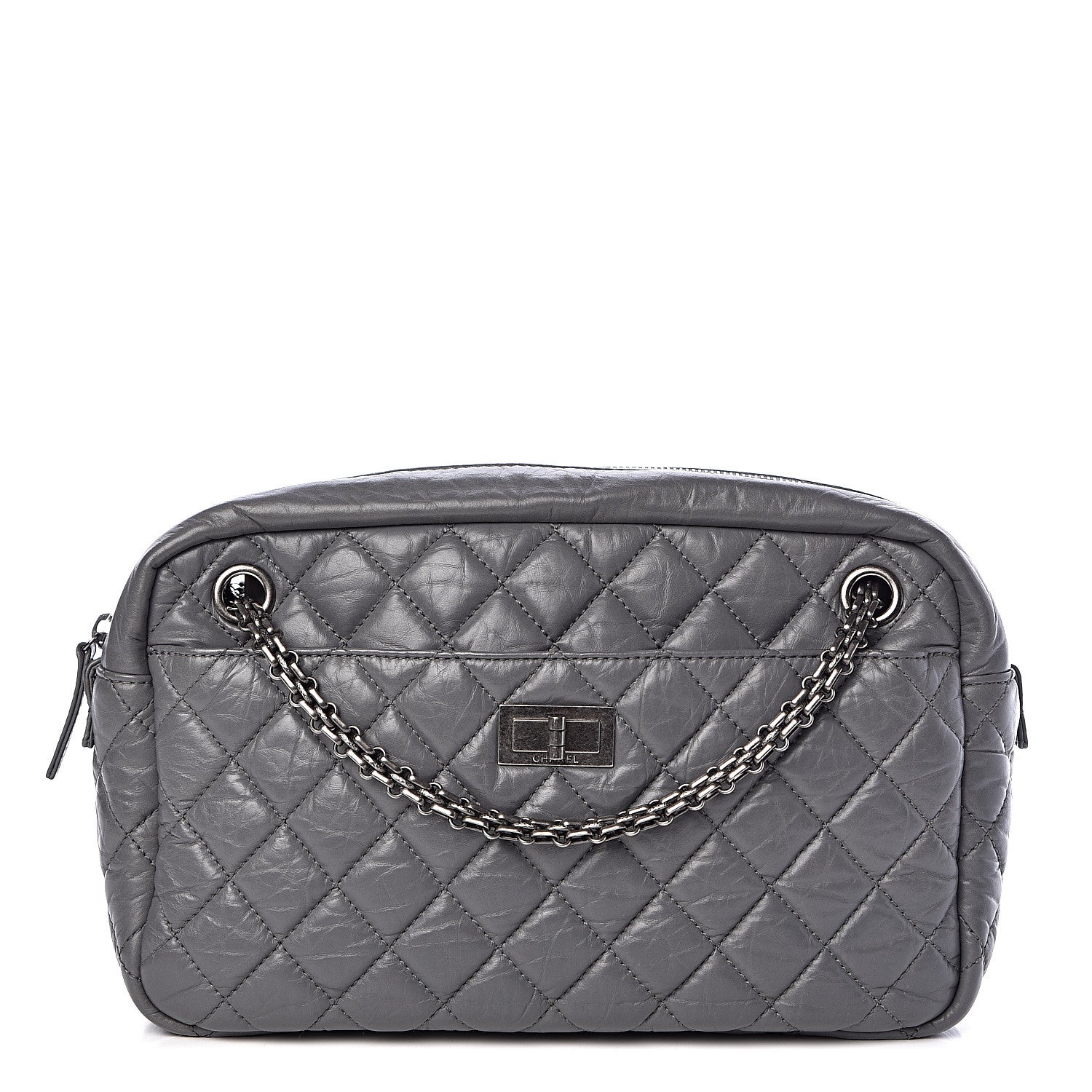 Chanel Aged Calfskin Medium Reissue Camera Case Grey 1 of 10
