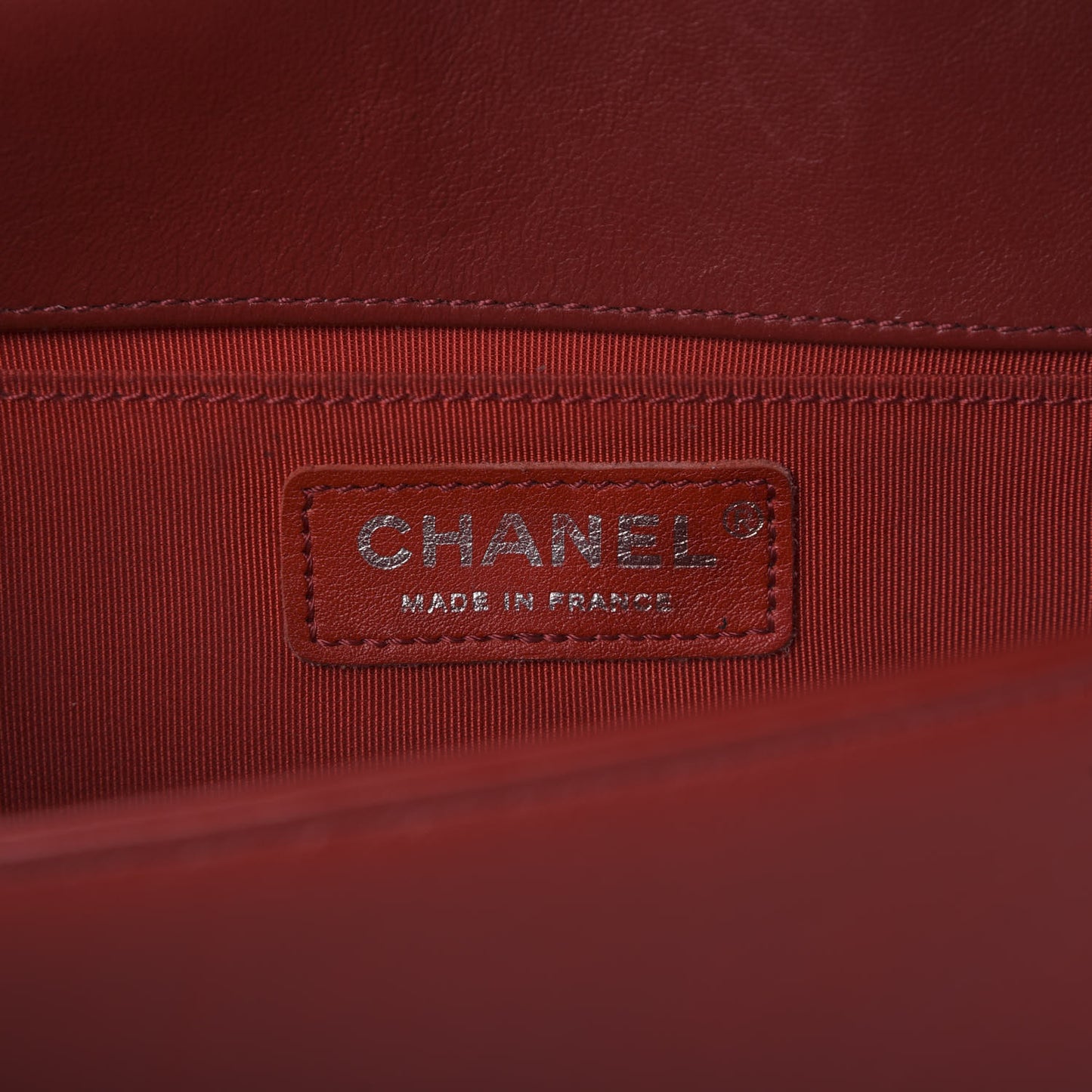 Lambskin Quilted Medium Boy Flap Red