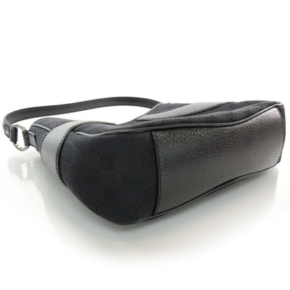 Gucci Monogram Leather Shoulder Bag Black 4 of 7