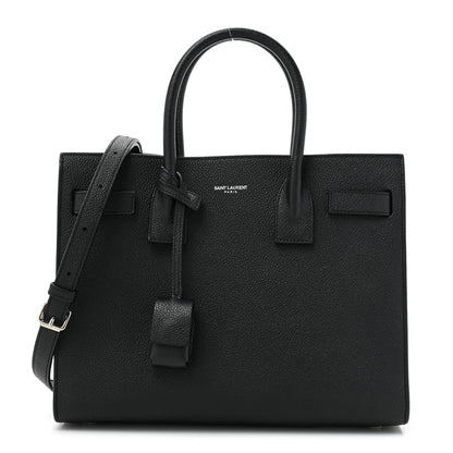 Saint Laurent SAINT LAURENT Grained Calfskin Baby Sac De Jour Black 1 of 19