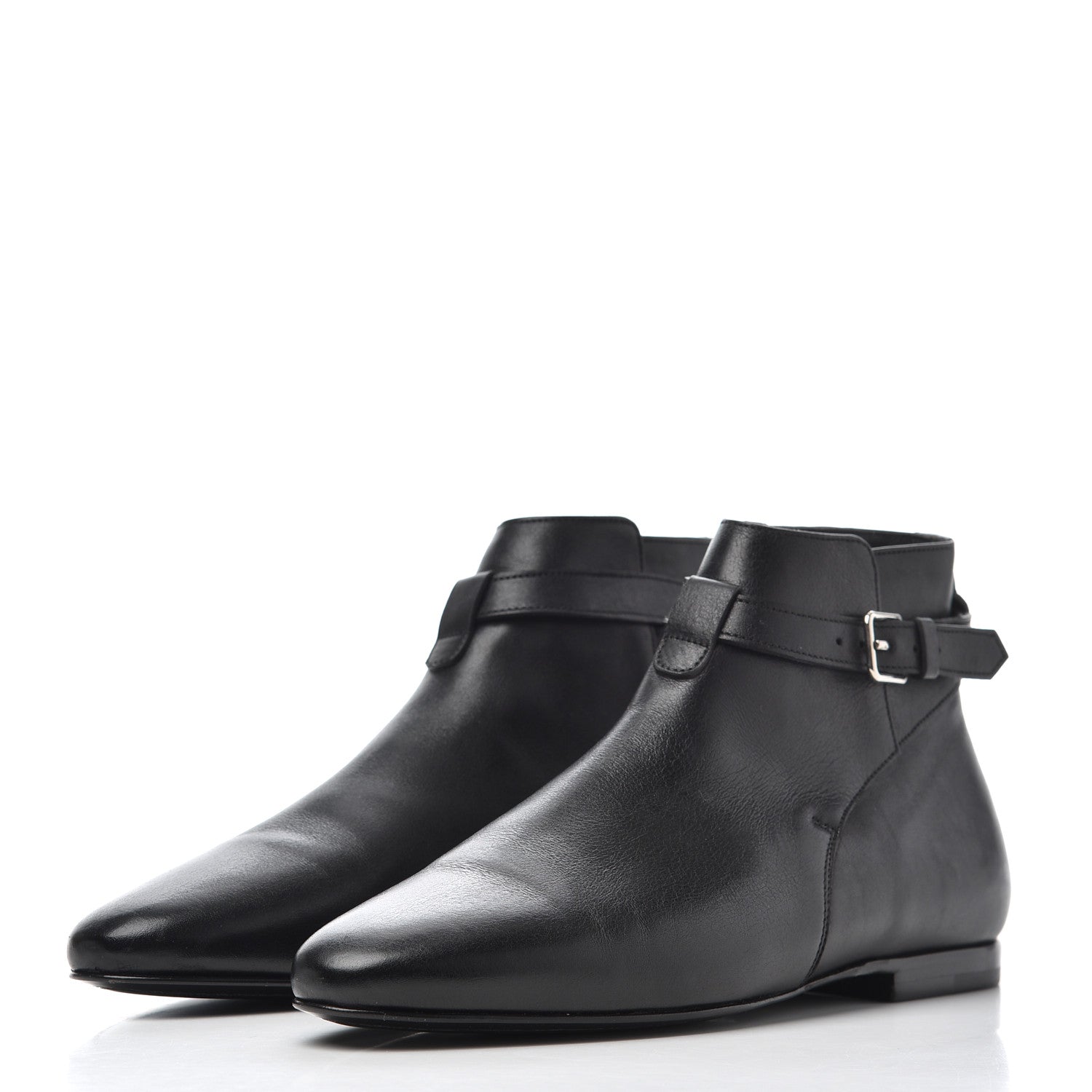 Saint Laurent Calfskin Women's London 20 Jodhpur Cropped Boots 36.5 Black 3 of 17