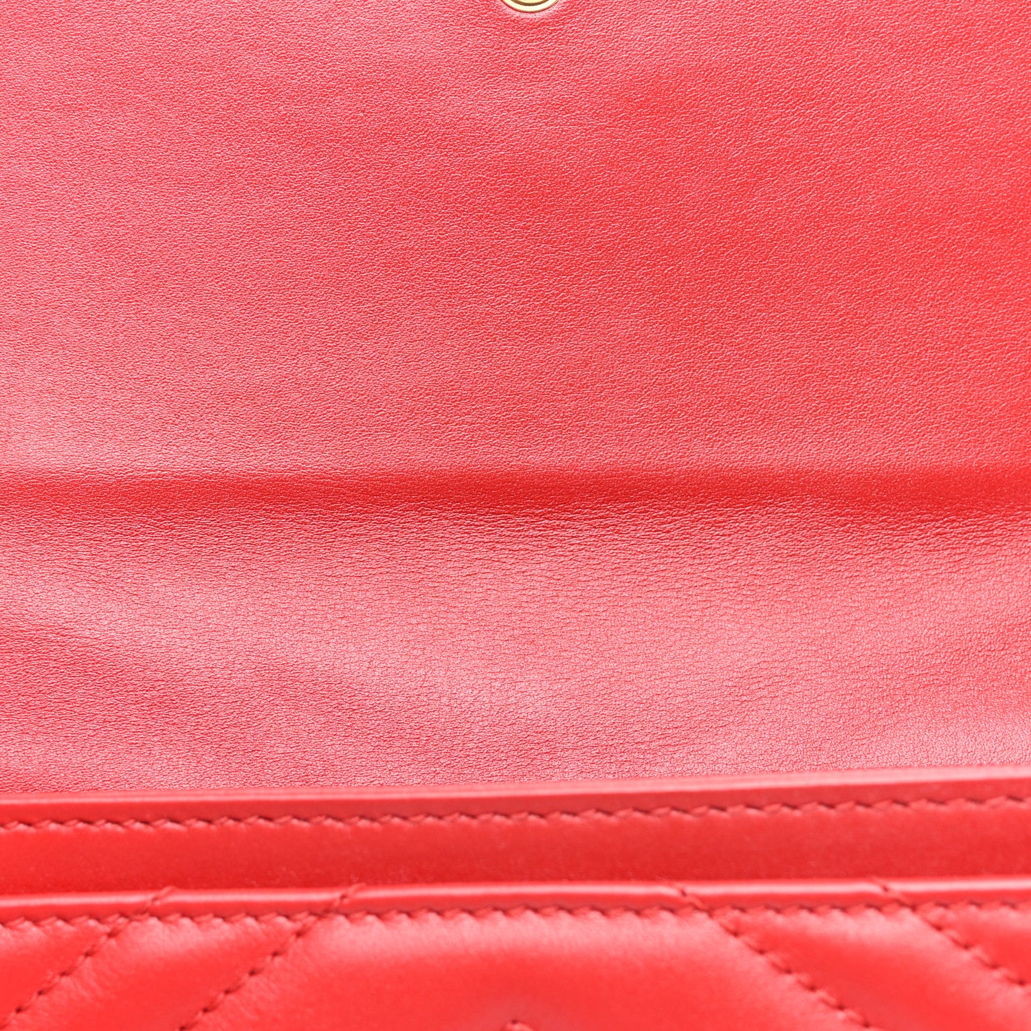 Gucci Calfskin Matelasse GG Marmont Continental Wallet Hibiscus Red 8 of 12