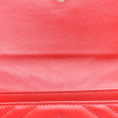 Gucci Calfskin Matelasse GG Marmont Continental Wallet Hibiscus Red 8 of 12