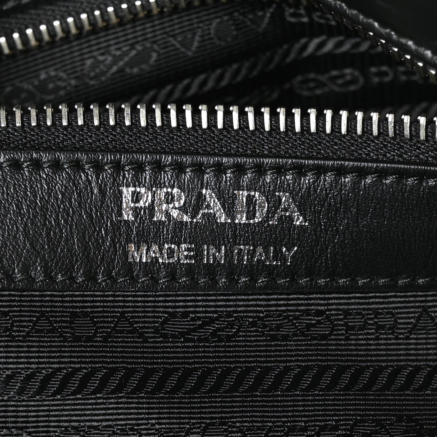 Prada Soft Calfskin Impunture Diagramme Tote Black 6 of 8