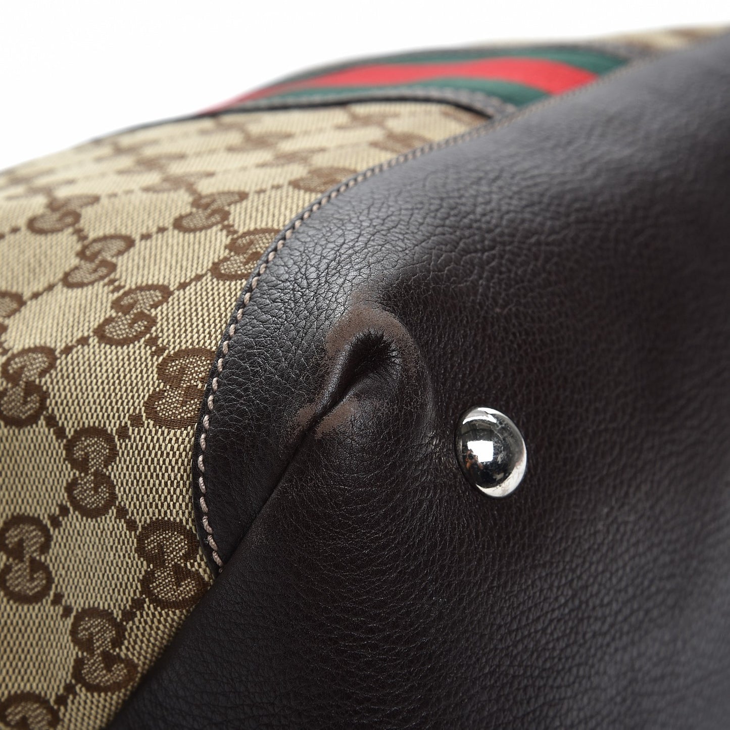 Monogram Web Sunset Tote Dark Brown