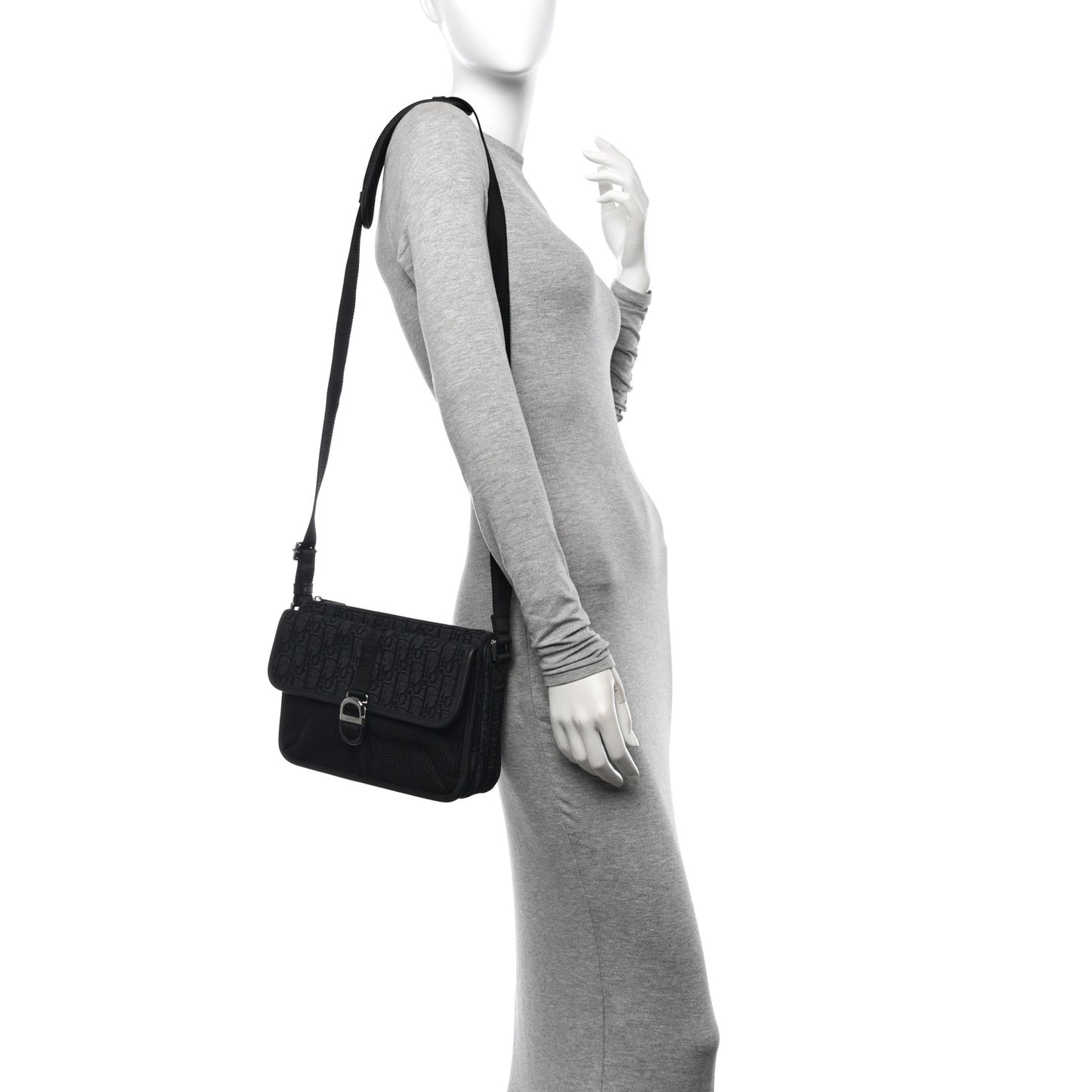 Oblique Jacquard Dior 8 Bag With Strap Black Multicolor