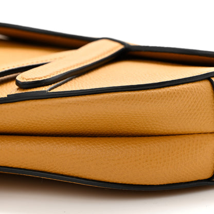 Christian Dior Grained Calfskin Mini Saddle Bag Dark Yellow 10 of 10