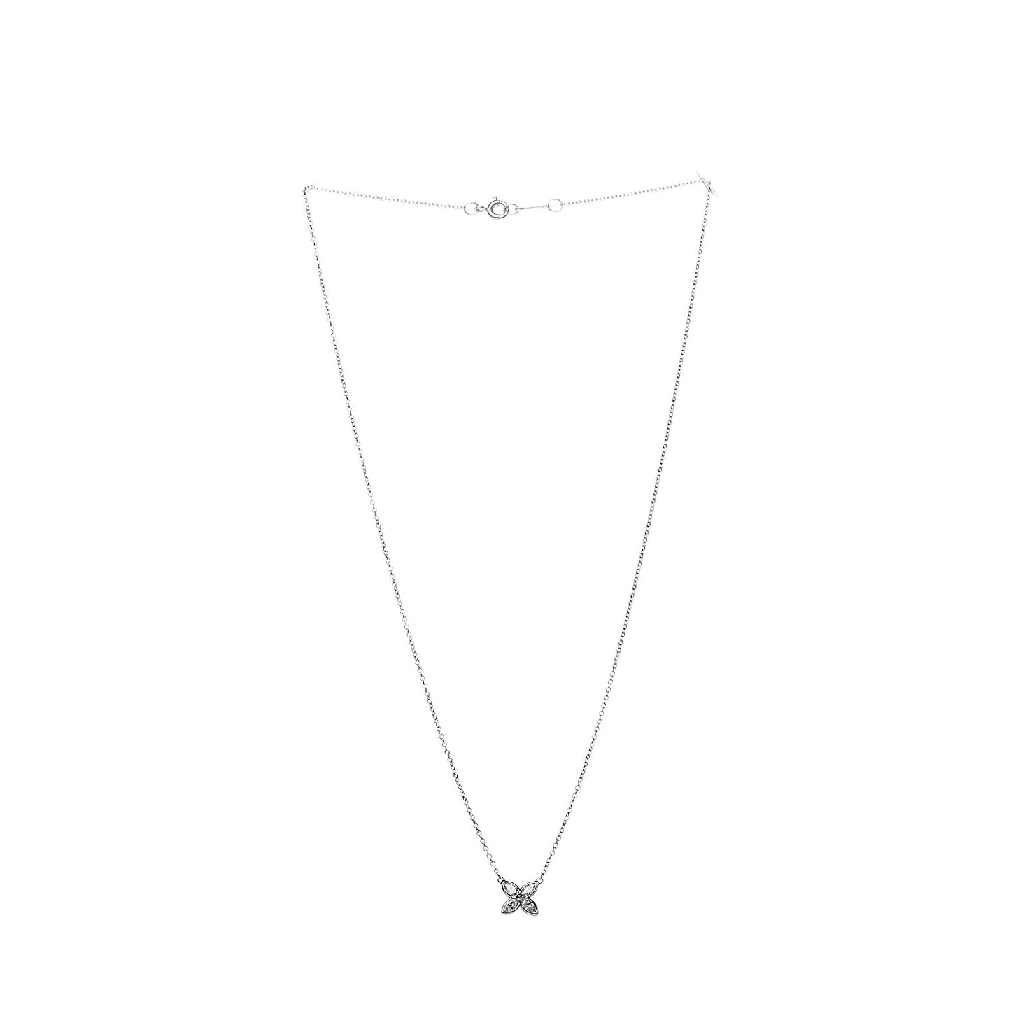Platinum Diamond Small Bezel Set Victoria Necklace