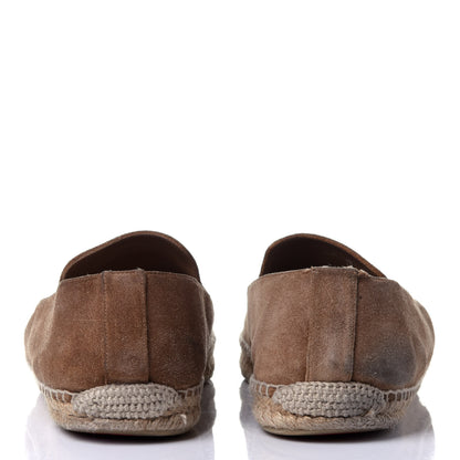 Christian Louboutin Calfskin Suede Mens Rivalion Flat Espadrilles 45 Brown 5 of 12