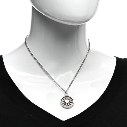 Tiffany Sterling Silver Sun Double Chain Pendant Necklace 2 of 4