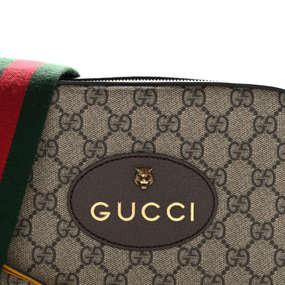 Gucci GG Supreme Monogram Web Neo Vintage Shoulder Bag Beige New Acero Crop 8 of 11