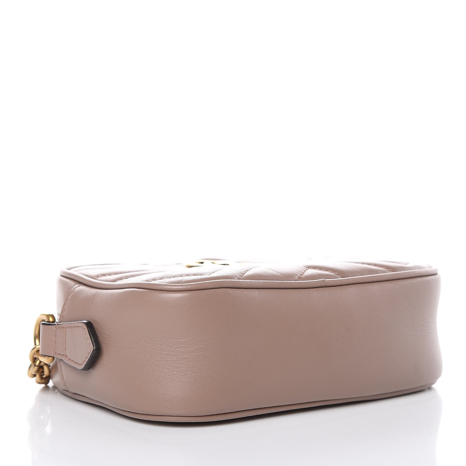 Gucci Calfskin Matelasse Mini GG Marmont Chain Shoulder Bag Nude 4 of 9