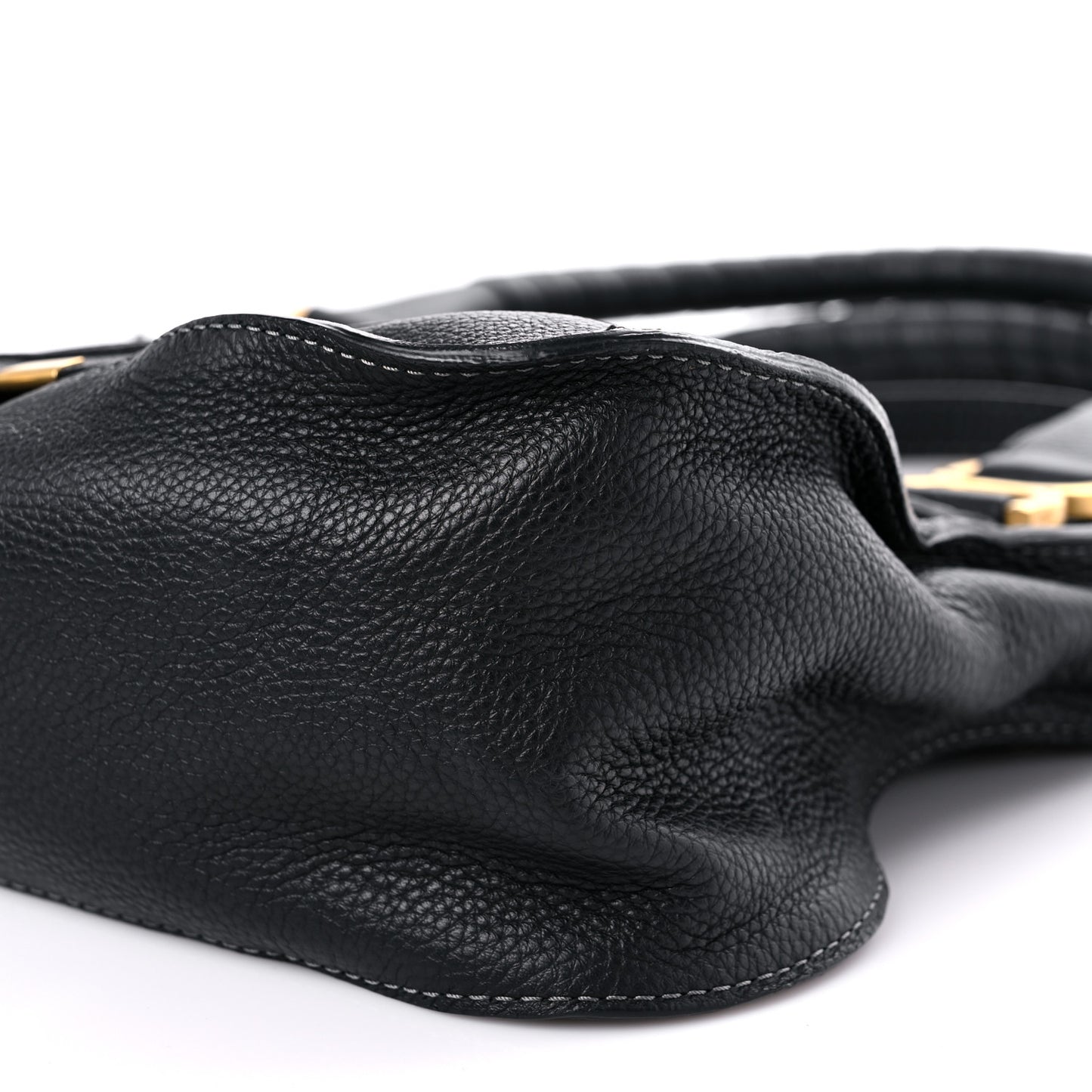 Calfskin Medium Marcie Satchel Black