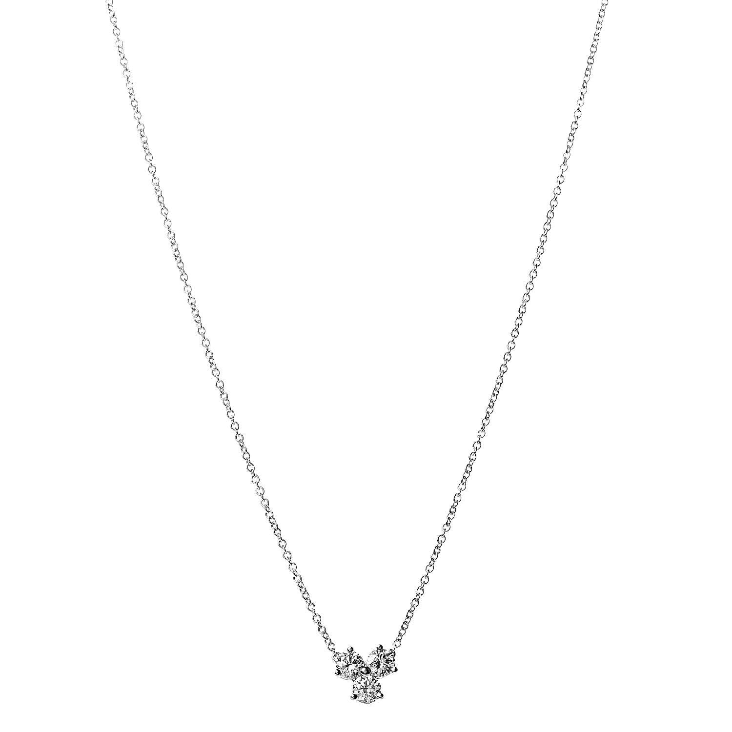 Tiffany Platinum Diamond Aria Pendant Necklace 1 of 5