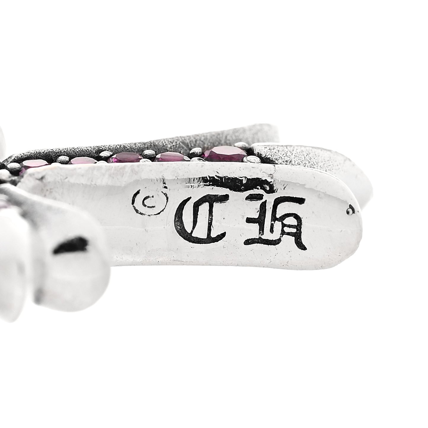 Sterling Silver Ruby Cross Pendant