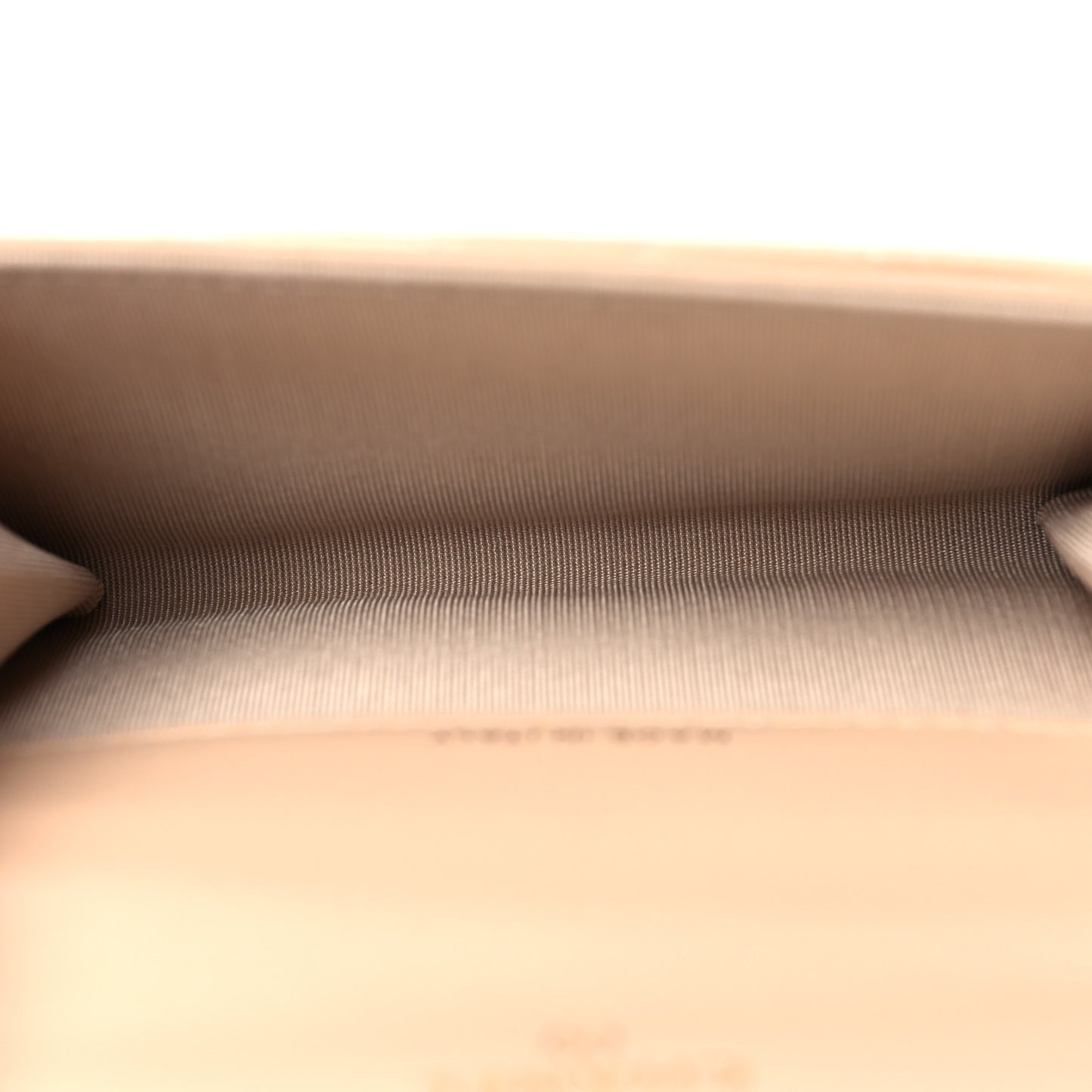 Lambskin Quilted Flap Card Holder Beige