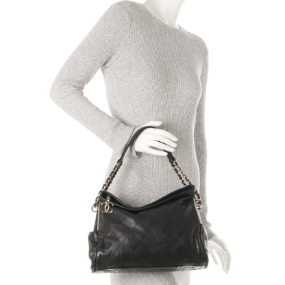 Chanel Lambskin Stitched Medium Ultimate Soft Tote Black 2 of 7
